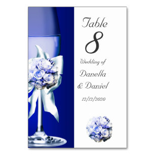 Hochzeit Tisch Nummer Blau Navy 2 Tischnummer