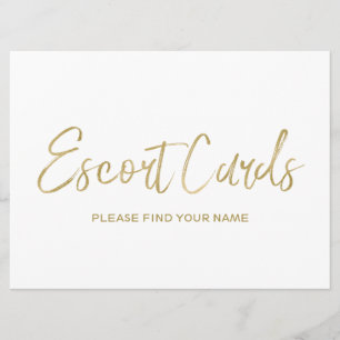 Hochzeit "Tischkarten" Schild   Stylisch Golden Einladung