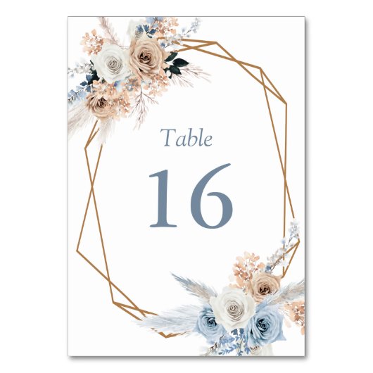 Hochzeit Tischnummer (Vorderseite)