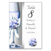 Hochzeit Tischnummer Blau Navy (Rückseite)
