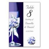 Hochzeit Tischnummer Blau Navy 3 (Rückseite)