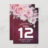 Hochzeit Tischnummer Blumenfüße Lila Lichter (Vorne/Hinten)