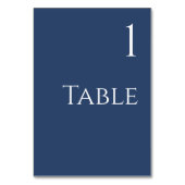 Hochzeit Tischnummer-Dunkelblau und Weiß Tischnummer (Vorderseite)