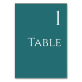 Hochzeit Tischnummer-Emerald Green- Tischnummer (Vorderseite)