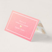 Hochzeit Tischnummer Escort Gold Ananas Couple (Rückseite)