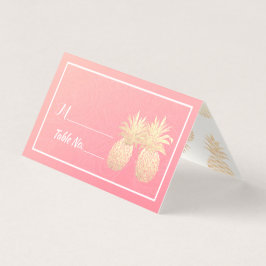 Hochzeit Tischnummer Escort Gold Ananas Couple