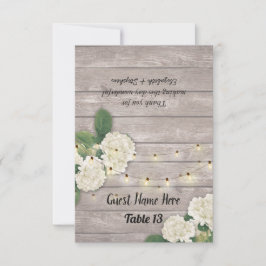 Hochzeit Tischnummer Escort Hydrangea Rustikales H