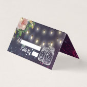 Hochzeit Tischnummer Escort Mason Jar Lila Light (Vorderseite)