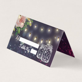 Hochzeit Tischnummer Escort Mason Jar Lila Light