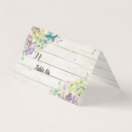 Hochzeit Tischnummer Escort Sukkulents Rustikales 