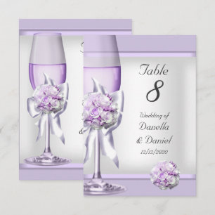 Hochzeit Tischnummer Lavender Lila Lilac 3