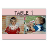 Hochzeit Tischnummer nach Alter (Vorderseite)