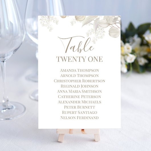 Hochzeit Tischnummer Sage Grüne