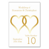 Hochzeit-Tischnummer Tischnummer (Rückseite)