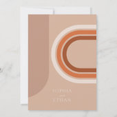 Hochzeit Tischnummern Boho Arch Beige (Rückseite)