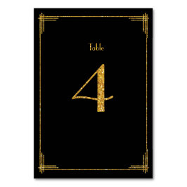 Hochzeit-Tischnummern - Goldene Sequenzen Art Deco Tischnummer