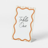 Hochzeit Tischnummern Sockelschild (Vorderseite)