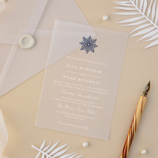 Hochzeit transparent für die Blauschneeflocke Acryleinladungen