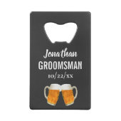 Hochzeit Trauzeuge Bachelor Party Gefallen Bierjub Geldbeutel Flaschenöffner (Rückseite)