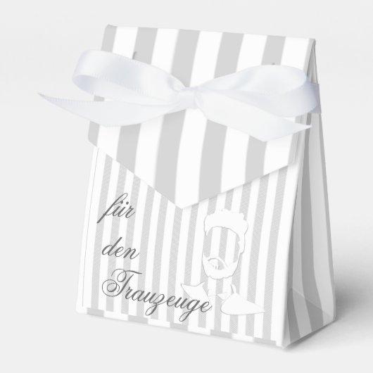 Hochzeit Trauzeuge Mann Bart Namen personalisieren Geschenkschachtel (Vorderseite)