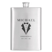 Hochzeit TRAUZEUGE Personalisiert Name & Datum Tux Flachmann (Vorderseite)