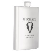 Hochzeit TRAUZEUGE Personalisiert Name & Datum Tux Flachmann (Rechts)