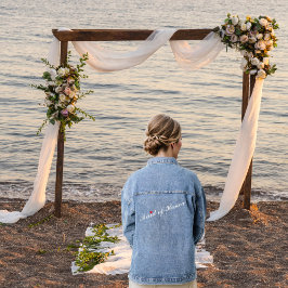 Hochzeit Trauzeugin Bridal Junggeselinnen-Abschied Jeansjacke