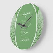 Hochzeit Tropical Bridal Große Wanduhr (Winkel)