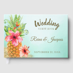 Hochzeit tropischer Ananas Gästebuch