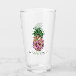 Hochzeit tropischer Ananas Glas