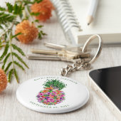Hochzeit tropischer Ananas Schlüsselanhänger (Seite)