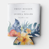 Hochzeit tropischer Flora Dosenkühler (Vorderseite)