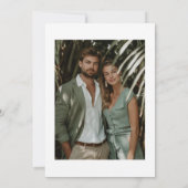 Hochzeit tropischer Flora Save The Date (Rückseite)