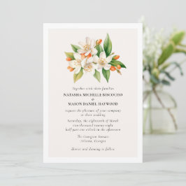 Hochzeit tropischer mediterraner Wasserfarben Einladung
