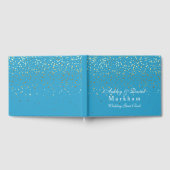 Hochzeit Türkis Blau Gästebuch (Voll)
