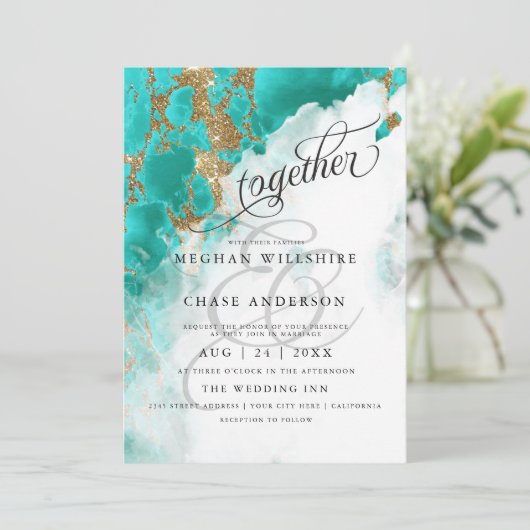 HOCHZEIT | Türkisfarbener BarefootBride™ (Stehend Vorderseite)