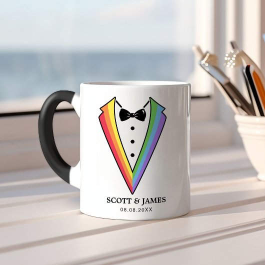 Hochzeit Tuxedo Gay LGBTQ+ Kaffee Verwandlungstasse