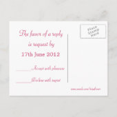 Hochzeit. UAWG. Daisies und Gerbera Postcard Einladungspostkarte (Rückseite)