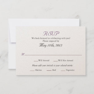 Hochzeit UAWG-Karte mit Zutrittauswahl RSVP Karte