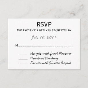 Hochzeit UAWG RSVP Karte