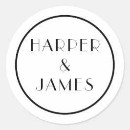 Hochzeit Umschlag Aufkleber im Pariser Stil