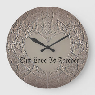 Hochzeit und ewige Liebeszeit Große Wanduhr