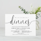 Hochzeit und Probe, moderne Kalligraphie Einladung (Stehend Vorderseite)