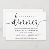 Hochzeit und Probe, moderne Kalligraphie Einladung (Vorne/Hinten)