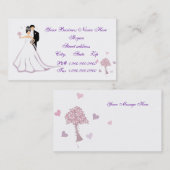 Hochzeit und Tux Visitenkarte (Vorne/Hinten)