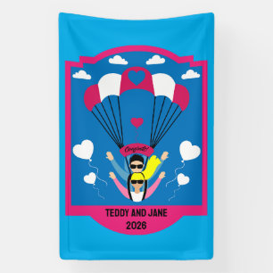 Hochzeit und Verlobung für Skydiver Banner