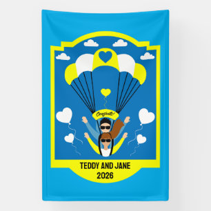 Hochzeit und Verlobung für Skydiver Banner