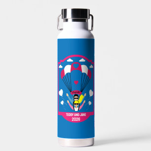 Hochzeit und Verlobung für Skydiver Trinkflasche