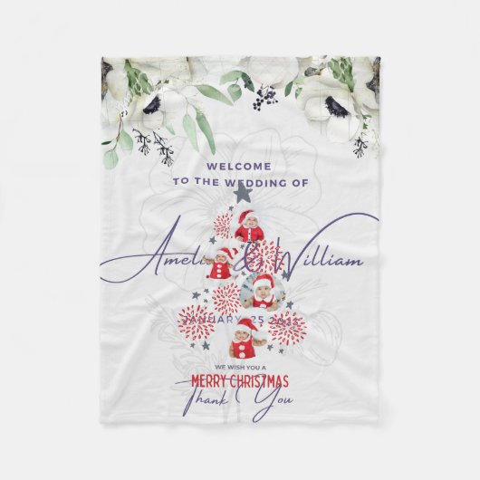 Hochzeit und Weihnachtsgebäck Fleecedecke (Vorderseite)
