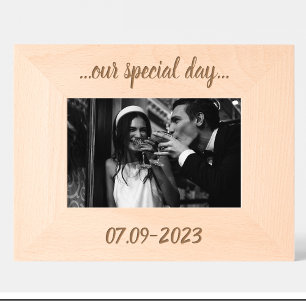 Hochzeit Unser besonderer Tag Individueller Holz B Geätzte Rahmen